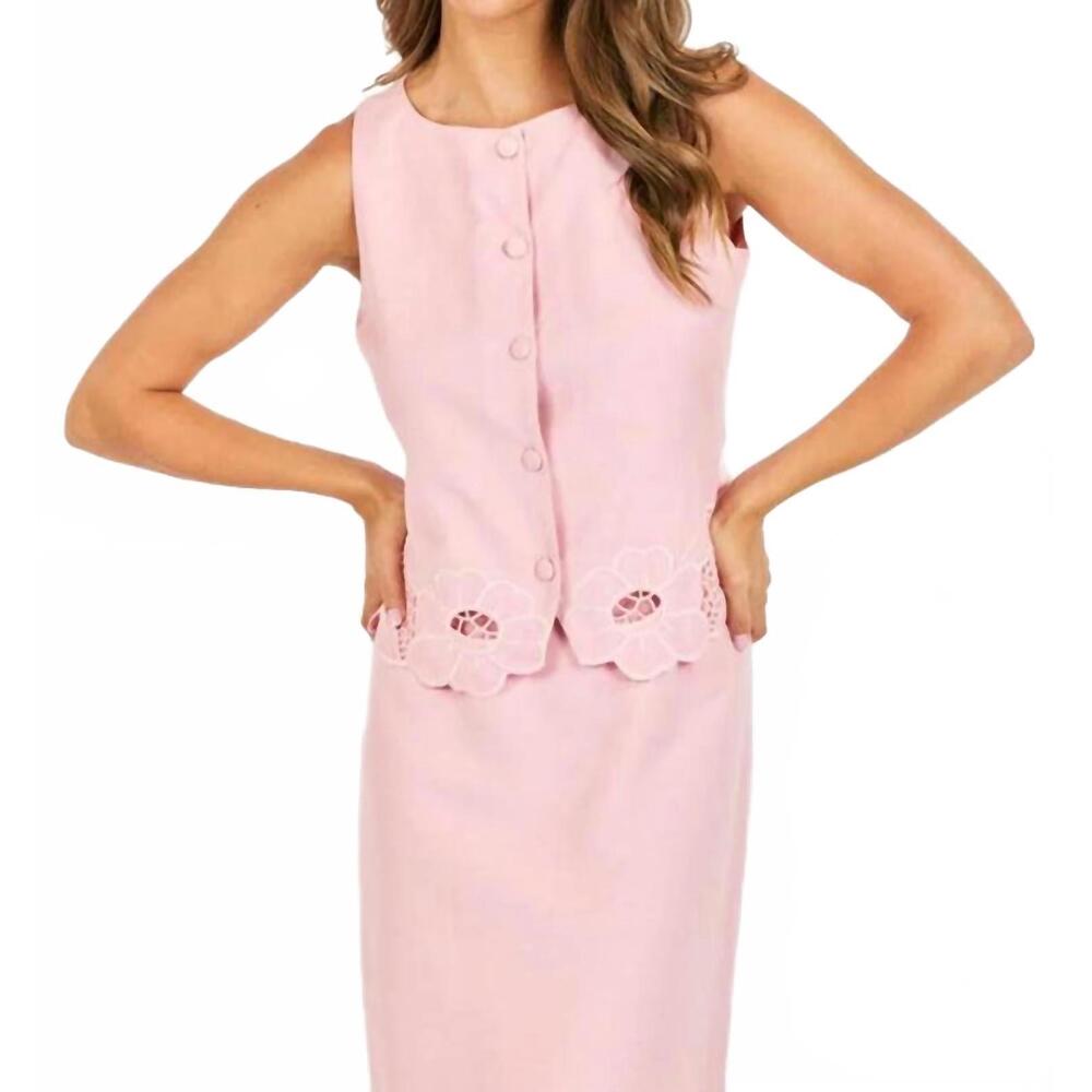 NEW SADIE & SAGE blushing lace vest in pink